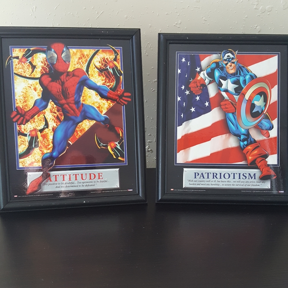 Marvel Spider-Man Captain America Picture Frames